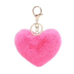 4/$20 Heart-shaped Pom Pom Keychain